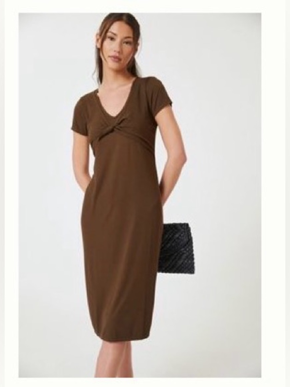 Anthropologie Twist Front Midi Dress by t.la